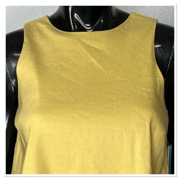 Antonio Melani Julia Dress Yellow Linen Blend Lagenlook Layered-Look Size 2 NWT - Picture 3 of 11